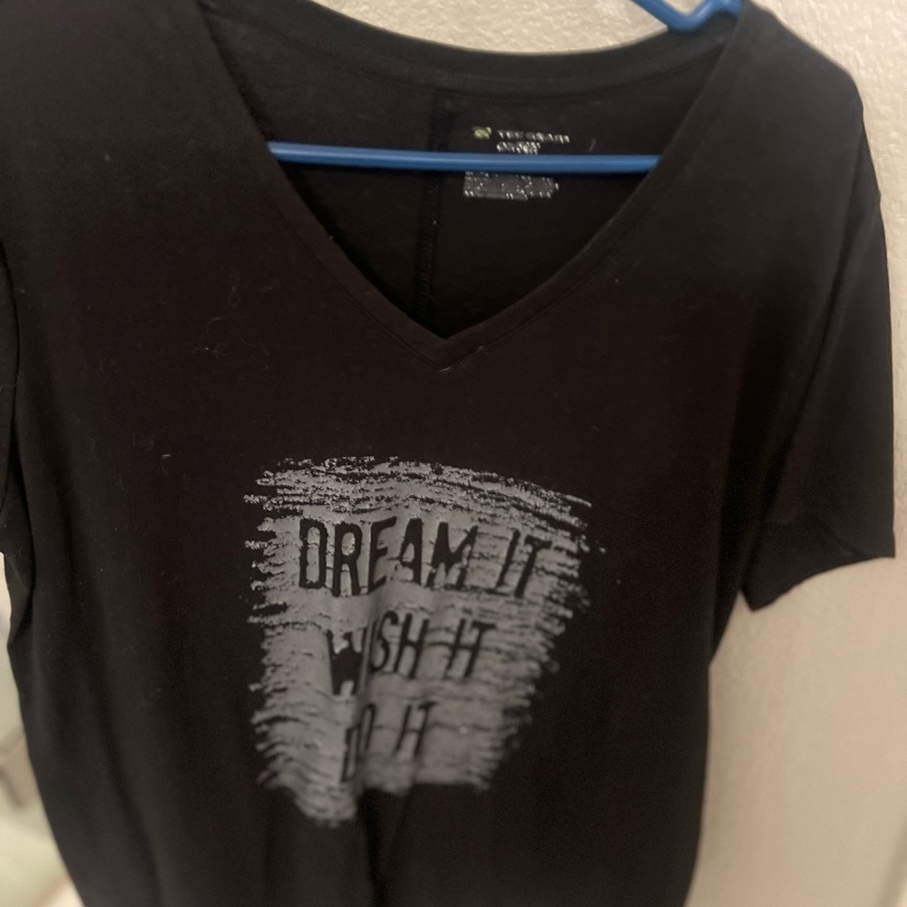 Tek Gear Black shirt with White Logo - Picture 2 of 4
